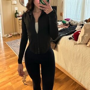 Black Full-Zip Workout Jacket (XS)